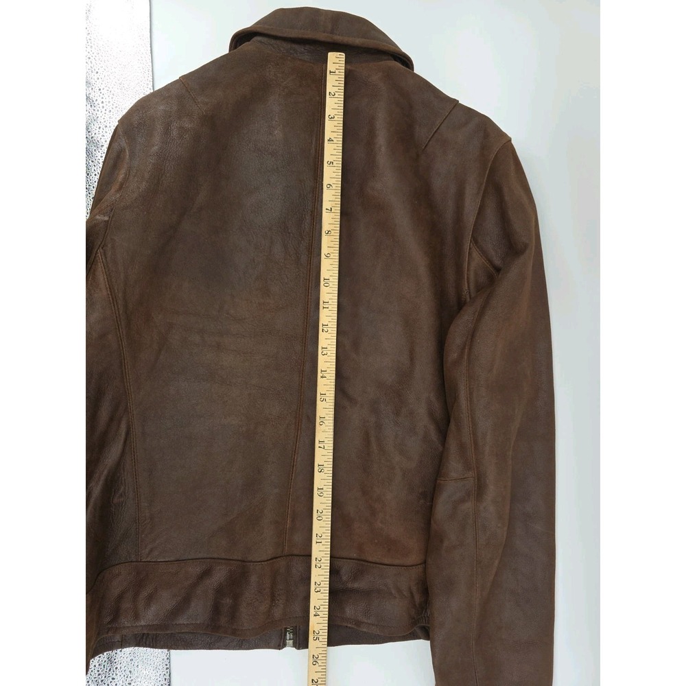Bernardo Leather Bomber Jacket Size S Brown NWOT - Picture 15 of 16